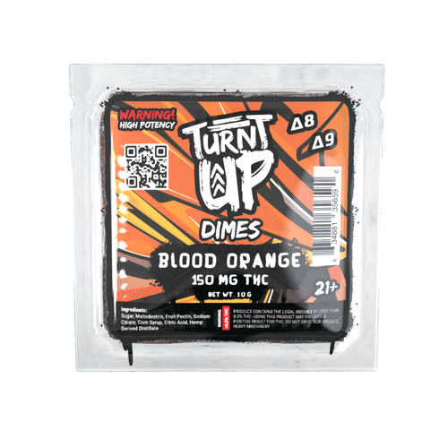 Turnt Up - Dime Gummy - Blood Orange THC gummmy
