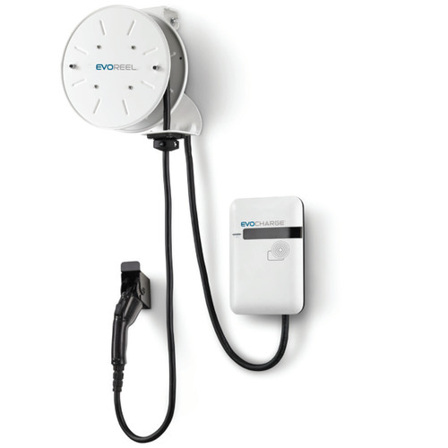EvoCharge iEVSE Wall Mount Charging Station with EvoReel