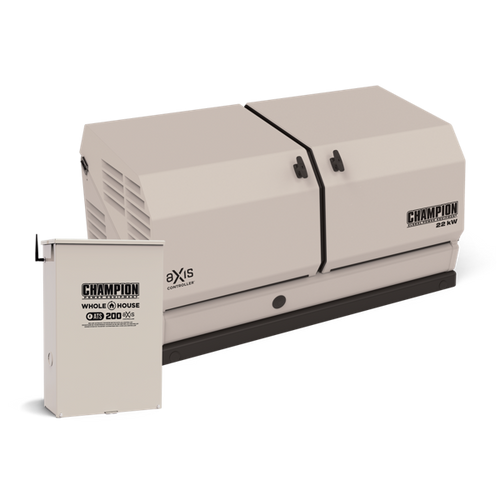 Champion 201222 22kW aXis Generator with 200A SE Transfer Switch