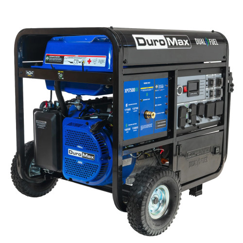 DuroMax XP17500HX 13750W Electric Start Dual Fuel Portable Generator w/CO Alert