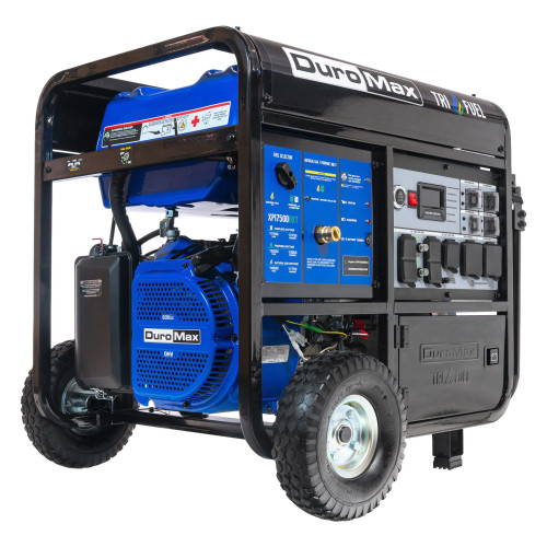 DuroMax XP17500HXT 12000W Electric Start Tri-Fuel Portable Generator w/CO Alert