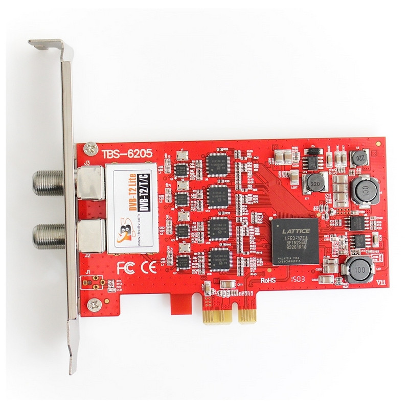 拡張カード TBS 6205 Quad Tuner PCI-E Card TBS6205 DVB-T2/T/C Quad TV Tuner PCIe Card – PCI Express