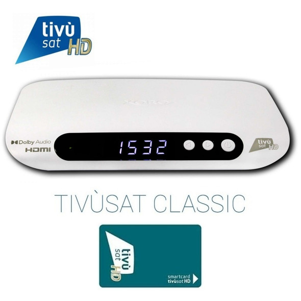 Tivusat Xoro HRS 8830 White Official HD Italian Receiver and Card
