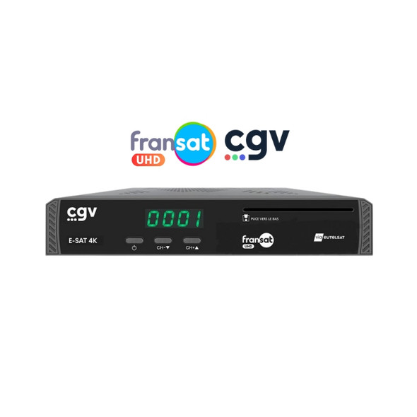 Fransat UHD CGV E-SAT 4K French UHD Digital TV Receiver and Card