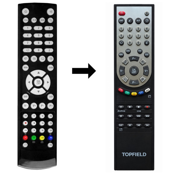 Icecrypt T2200HD Genuine Replacement Remote by Topfield - Black