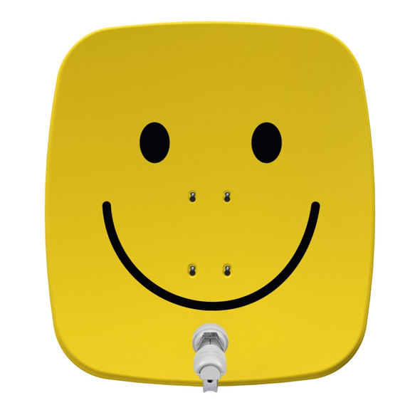 Technisat SATMAN 650 PLUS 65cm Aluminium Satellite Dish Smiley Yellow
