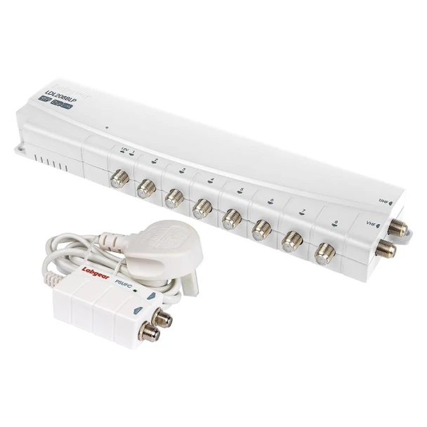 Labgear 8-Way Aerial Amplifier with IR Bypass LDL208BLP