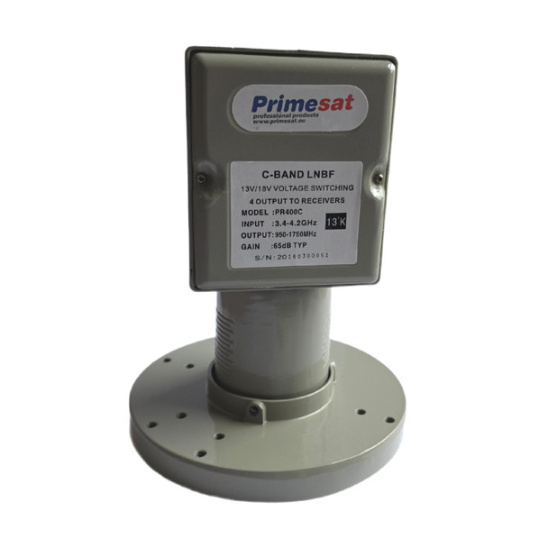 Primesat PR400C Quad C-Band LNBF with Integrated Feedhorn