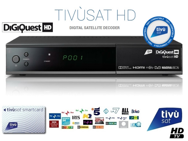 Tivusat Digiquest Official Italian Receiver and Card