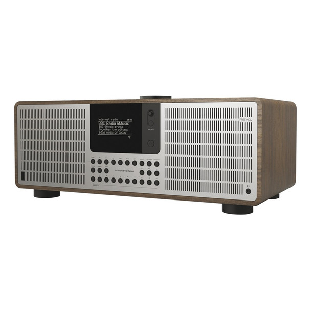 REVO SuperSystem DAB+ FM Radio Bluetooth Internet USB Walnut/Silver