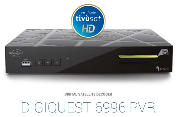Digiquest 6996 HD Tivusat Receiver and Card