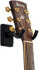 Gator Frameworks Acoustic/Electric Guitar Wall Hanger with Black Mounting Plate (GFW-GTR-HNGRBLK)