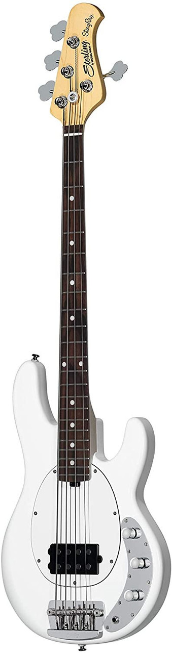 Sterling by Music Man 4 String Bass Guitar, Right, Olympic White