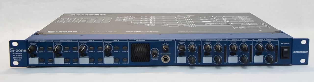 Samson S-zone 4-Input/4-Zone Stereo Mixer - Guitars Plus