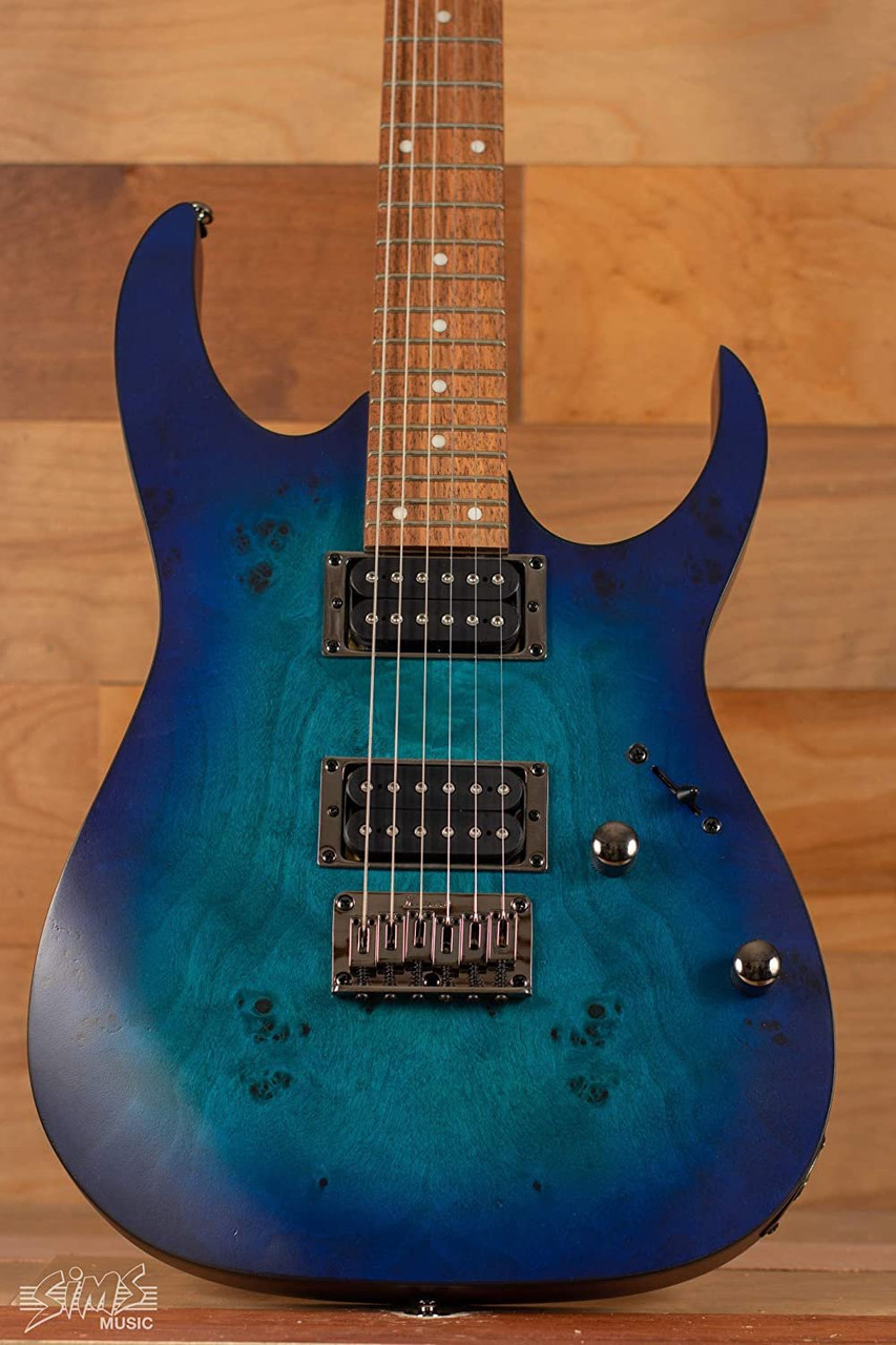 Ibanez RG421PBSBF Electric Guitar Sapphire Blue Flat - Guitars Plus