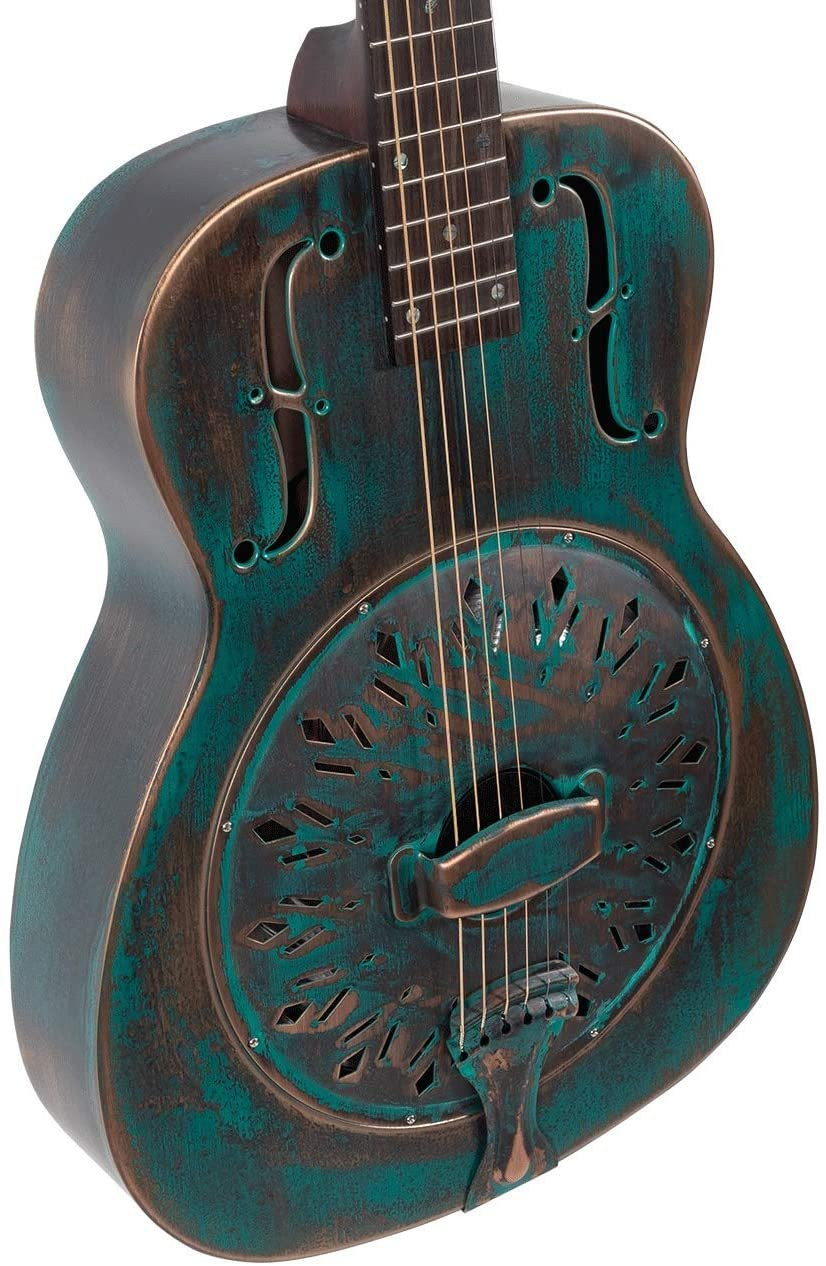 Recording King 6 String Resonator Guitar, Right, Distressed