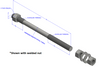 3/4"x24" w/ 4" Thread 304 Stainless Steel Straight Anchor Bolt