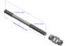 1-1/8"x36" w/ 6" Thread F1554 Grade 55 Galvanized Straight Anchor Bolt