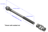 1/2"x24" w/ 4" Thread 304 Stainless Steel Straight Anchor Bolt