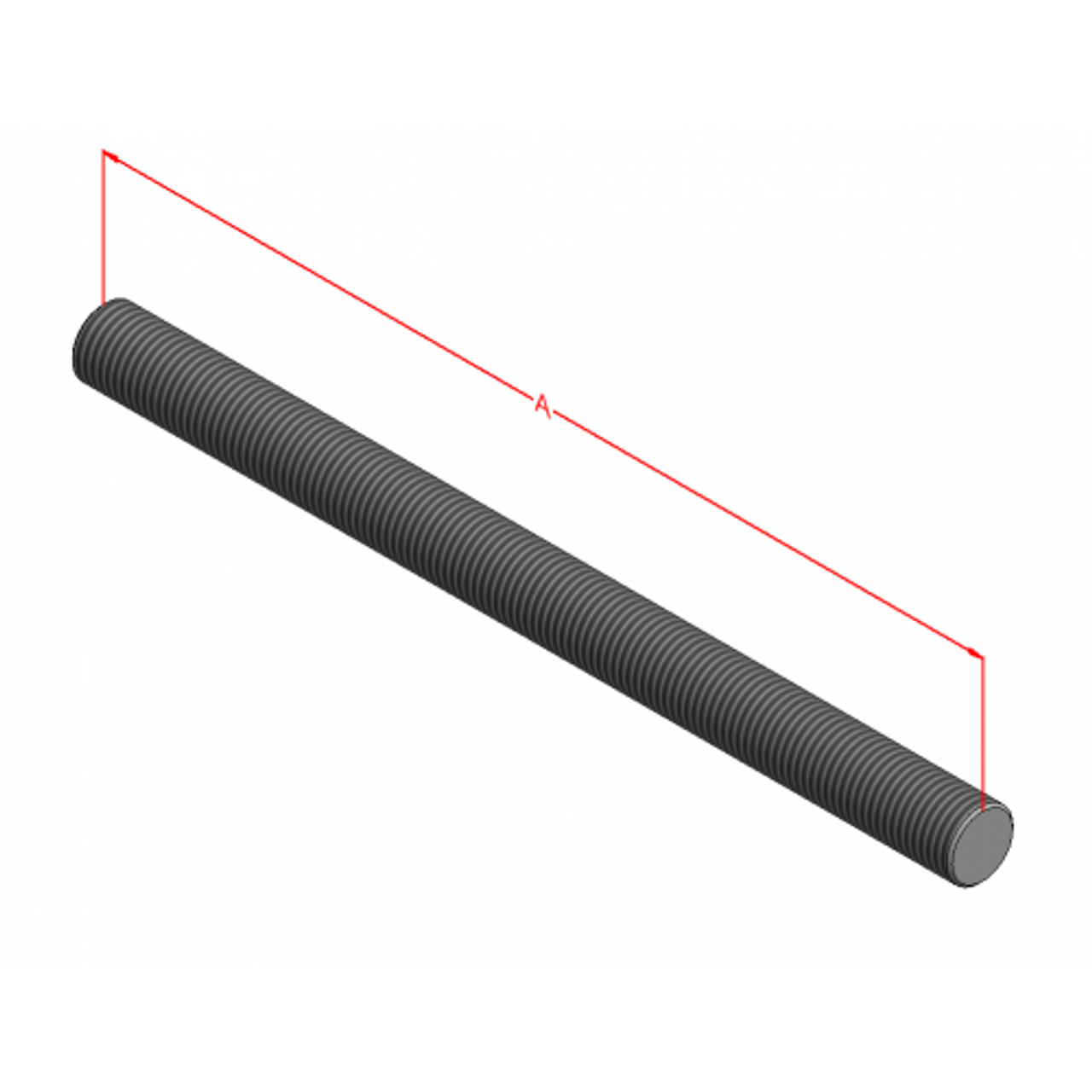 1/2-13 Grade 36 Threaded Rod (Plain)