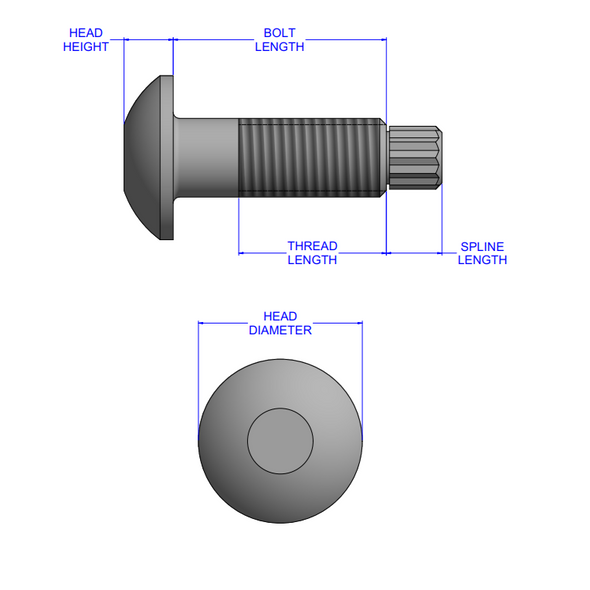 3/4"-10 x 2-1/2" A325 Tension Control Bolt (20 Pack)