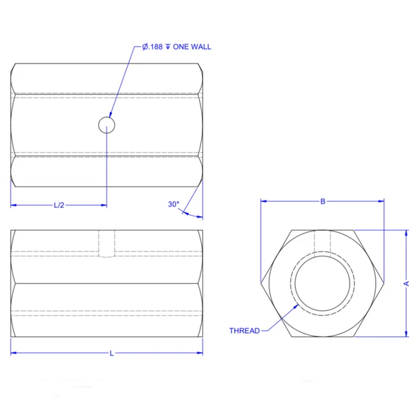 Hex Coupling Nut