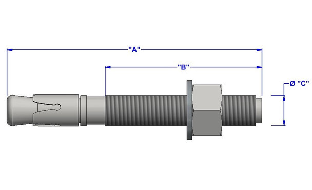 3/8"x5" Zinc Wedge Anchor (75 pack)