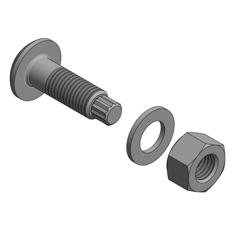 3/4"-10 x 2" A325 Tension Control Bolt (20 Pack)
