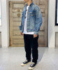 Picture No.2 of NUMBER (N)INE BIG SHOULDER STRETCH DENIM JACKET(DAMAGE) S20NJ006