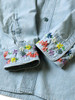 Picture No.7 of KAPITAL Chambray Black Cat Embroidery Work Shirt K1610LS226
