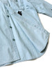 Picture No.8 of KAPITAL Chambray Black Cat Embroidery Work Shirt K1610LS226