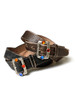 Picture No.1 of KAPITAL Oil Leather Studded Disco Buckle Belt EK-1287