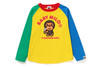 Picture No.1 of BAPE BABY MILO DONUTS RAGLAN L/S TEE 2I80-311-009