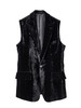 Picture No.1 of TAKAHIROMIYASHITATheSoloist. right - left sleeveless peak lapel jacket (velvet). 7154675581067