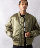 Picture No.2 of NUMBER (N)INE SHINY NYLON MA-1 JACKET / Shiny nylon MA-1 Jacket, Plain F24NJ006