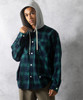 Picture No.4 of NUMBER (N)INE OMBRE CHECK FLANNEL HOODIE SHIRT / Ombre check flannel hoodie shirt F24NS002