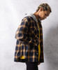 Picture No.17 of NUMBER (N)INE OMBRE CHECK FLANNEL HOODIE SHIRT / Ombre check flannel hoodie shirt F24NS002