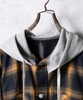 Picture No.38 of NUMBER (N)INE OMBRE CHECK FLANNEL HOODIE SHIRT / Ombre check flannel hoodie shirt F24NS002