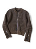 Picture No.1 of KAPITAL 5G Wool Rib Knit zip Down Sleeve zip Short Cardigan K2410KN109