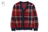 Picture No.1 of BAPE MR.BATHING APE MOHAIR CHECK JACQUARD CARDIGAN 7K80-120-305