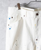 Picture No.4 of NUMBER (N)INE HAND PAINTED CHAIN STITCH LOGO SLIM TAPERED PAINTER PANTS S25NP003P