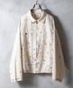 Picture No.1 of NUMBER (N)INE HAND PAINTED CHAIN STITCH LOGO SHORT ZIP-UP BLOUSON S25NJ002P