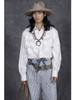 Picture No.9 of KAPITAL 5.5Oz White Denim Fringe Husky Western Shirt K2503LS043