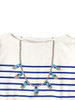 Picture No.4 of KAPITAL 12G Panel Border Knit Boat Neck Sweater (Santo Domingo Necklace) K2503KN123