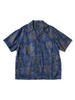 Picture No.1 of KAPITAL French Cross Linen GUIDING LIGHT Crow Discharge Print Aloha Shirt K2505SS214