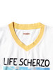 Picture No.4 of KAPITAL 20/- Jersey V-neck Ringer T-shirt (LIFE SCHERZO ROAD SIGN PAINTER Pt) K2503SC119