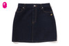 Picture No.1 of BAPE APE HEAD EMBROIDERY 12 OZ DENIM SKIRT 1L80-254-001