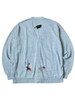 Picture No.2 of KAPITAL Knit And Chambray Cardigan (Crow And Cat Embroidery) K2503KN104