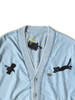 Picture No.3 of KAPITAL Knit And Chambray Cardigan (Crow And Cat Embroidery) K2503KN104