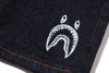 Picture No.3 of BAPE SHARK 10 OZ DENIM SHORTS 1L80-351-001